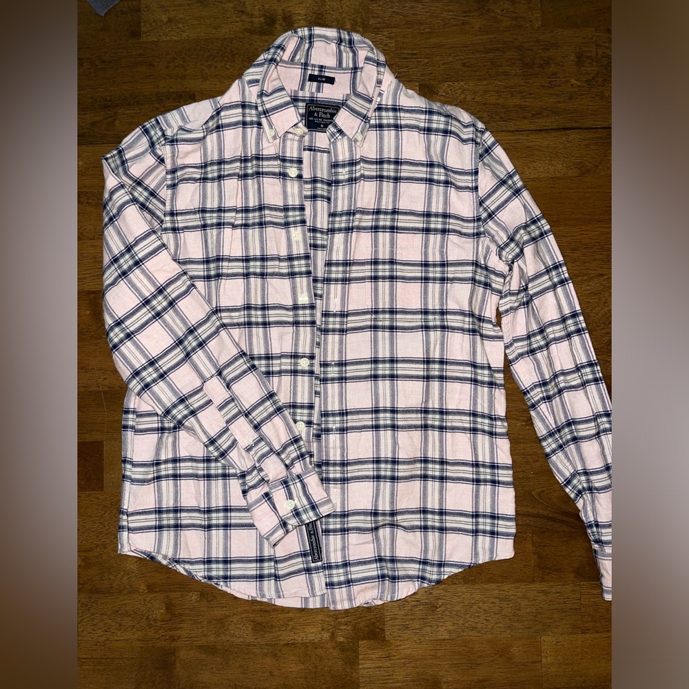 Pink and Blue Abercrombie Flannel